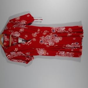 NWT FREE PEOPLE RED COMBO DRESS SZ XS